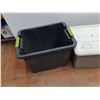 Image 2 : **(2) Plastic Storage Totes 22" x 16" x 16" - Cannot Ship