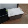 Image 3 : **(2) Plastic Storage Totes 22" x 16" x 16" - Cannot Ship