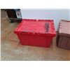Image 3 : **(2)Plastic Storage Totes 22" x 15" x 13", Cannot Ship