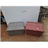 Image 1 : **(2) Plastic Storage Totes - 22" x 15" x 22", Cannot Ship