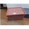 Image 2 : **(2)Plastic Storage Totes 22" x 15" x 13", Cannot Ship
