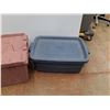 Image 3 : **(2)Plastic Storage Totes 22" x 15" x 13", Cannot Ship