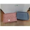 Image 4 : **(2)Plastic Storage Totes 22" x 15" x 13", Cannot Ship