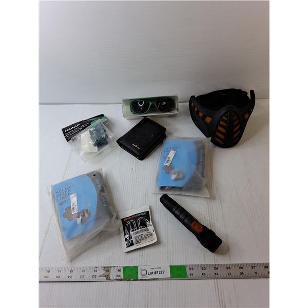 Saskatchewan Roughriders Safety Sunglasses, Half Face Mask, (2) Helmet Inner Liners