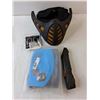 Image 2 : Saskatchewan Roughriders Safety Sunglasses, Half Face Mask, (2) Helmet Inner Liners