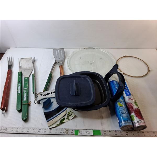 Tupperware Micropro Grill, BBQ Tools, (2) Soda Stream Cylinders