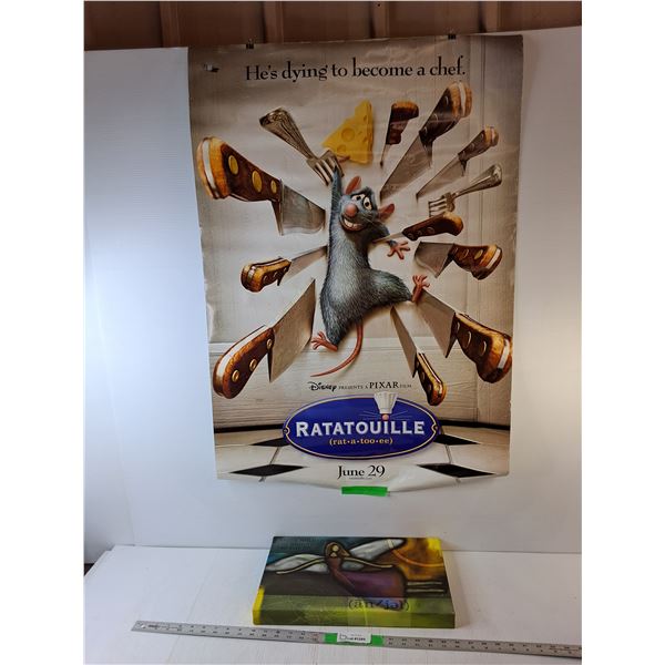 Ratatouille Poster 40" x 27 &Angel Sign