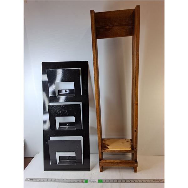 (2) Storage Shelves- Wood & Metal Up to 40" Long x 13" Wide  -  PICK UP