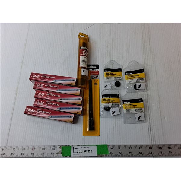 (5) Halogen Bulbs, (4) Cutter Replacement Wheels, Impact Bit Set, Misc.