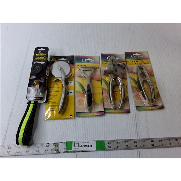 Lightup Dog Collar, Nutcracker, Pizza Cutter- Sealed, Misc.