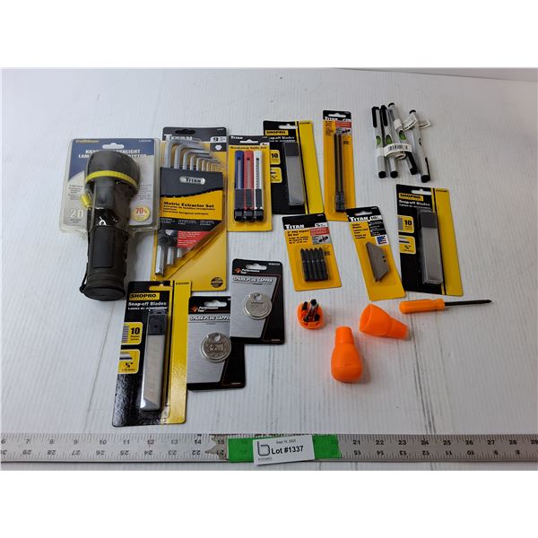 Metric Extractor Set, Impact Bit Set, LED Flashlight- Sealed, Misc.