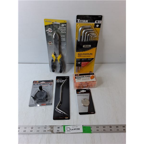 Diagonal Cutter Pliers, Metric Extractor Set, Oil Filter Wrench, Misc.