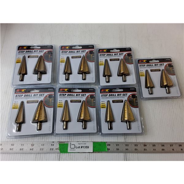 (7) Step Drill Bit Sets- Sealed