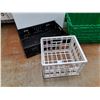 Image 2 : ** Plastic Storage Tote - 22" x 15" x 13", (2) Plastic Crates, Cannot Ship