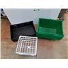 Image 4 : ** Plastic Storage Tote - 22" x 15" x 13", (2) Plastic Crates, Cannot Ship