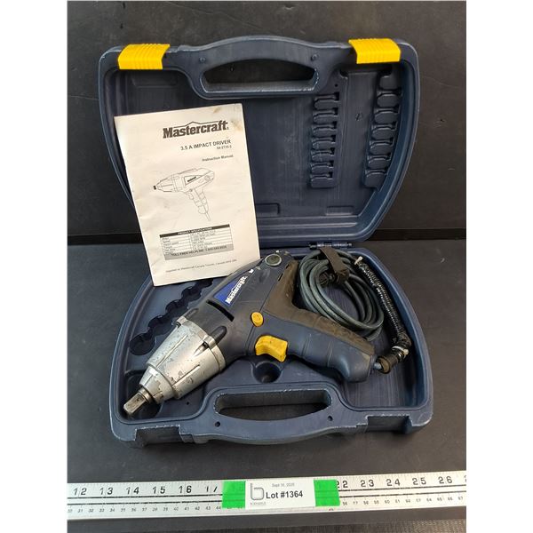 Mastercraft 3/4" Electric Impact Driver with Case - Powers On, As Is