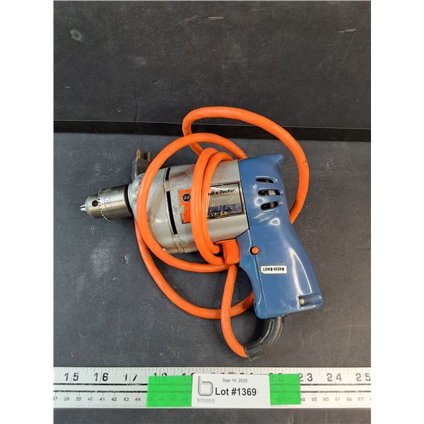 Vintage Black & Decker Power Drill - Powers On, As Is