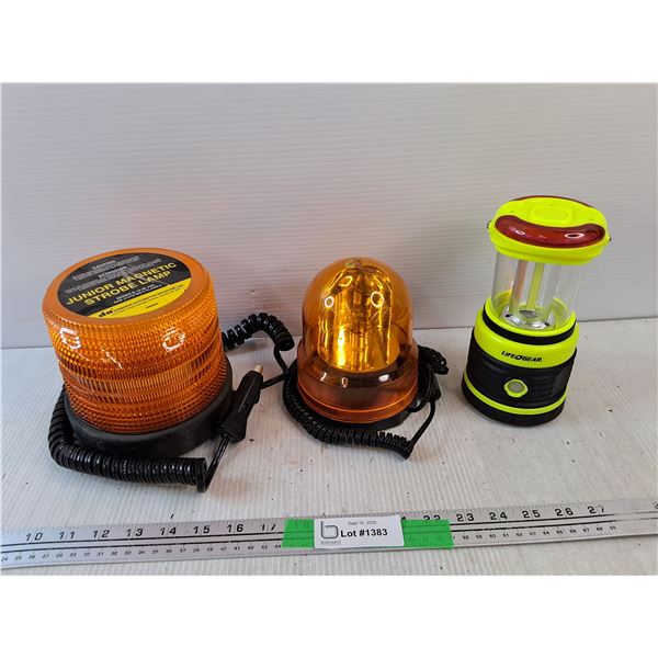 Magnetic Strobe/Beam Lamps, Life Gear LED Camp Lantern - Powers On, As Is