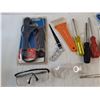 Image 2 : Mastercraft Strap Wrench, Safety Goggles, Screwdrivers, Hole Saw, Tire Pressure Gauge, Hole Punch