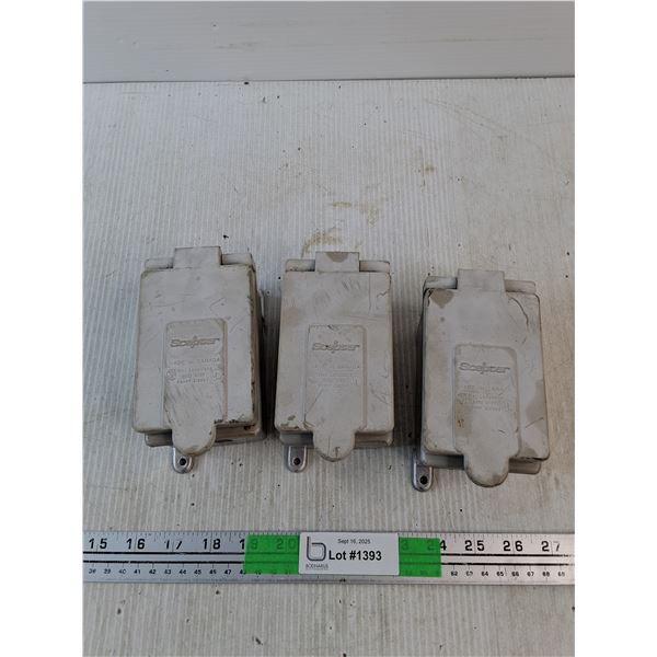 (3) Scepter 250V Plug Boxes - As Is