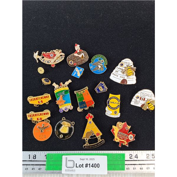 Various Pins - Saskatchewan, Tisdale, Sweden