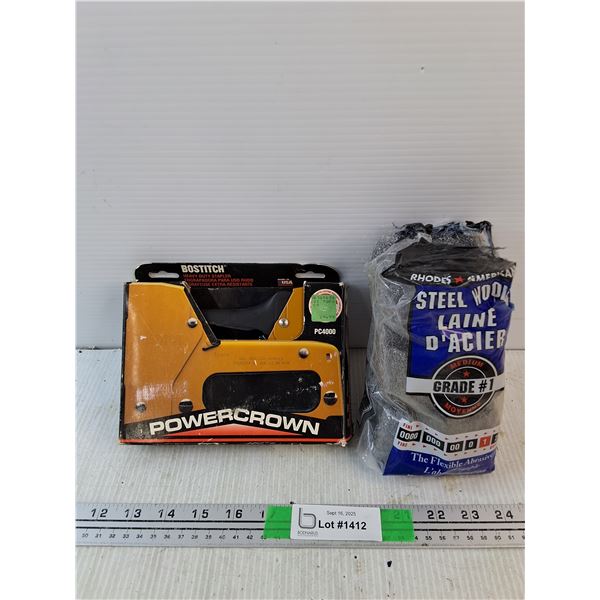 Bostitch Heavy Duty Stapler, Steel Wool