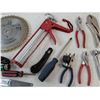 Image 4 : Tooth Saw Blade, Screwdrivers, Caulking Gun, Box Cutter, Vise Grips, Pliers, Ratchet Wrench