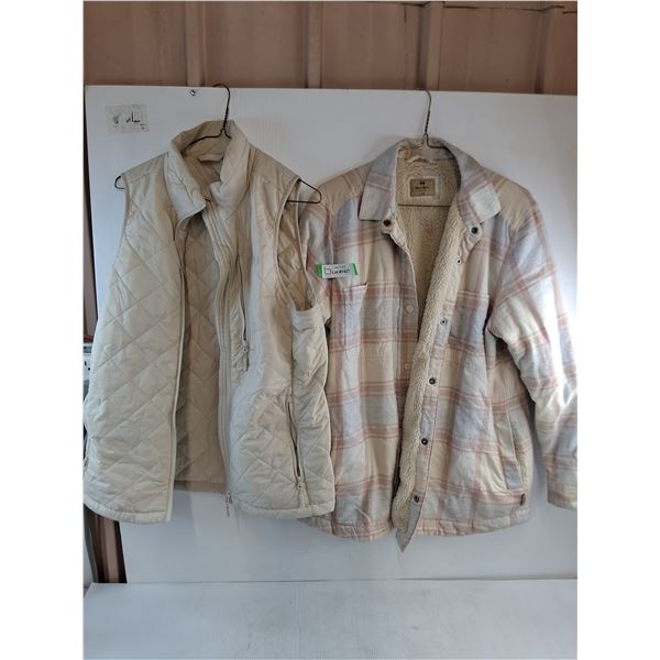 * Wind River Pink/Cream Large Spring/Fall Jacket, Bench Medium Cream Vest