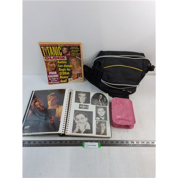 Leonardo DiCaprio Cutouts Photo Album, Optex Camcorder Bag, Personal Amenities Tote