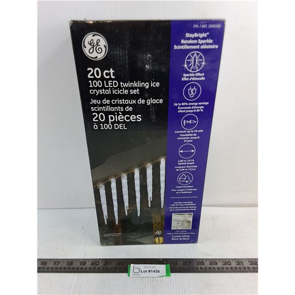 GE 20-Piece 100-LED Twinkling Ice Crystal Light Set (NIB)