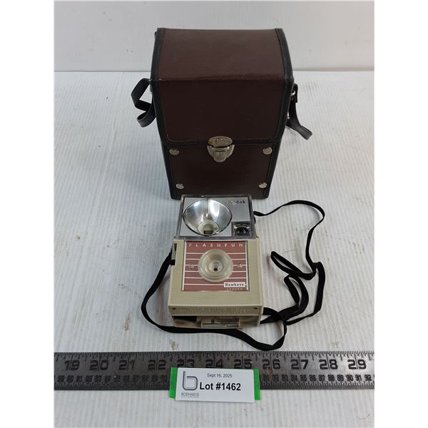 (2) Vintage Cameras (Brownie Flash 20 & Kodak Bullet), Polaroid Camera Case