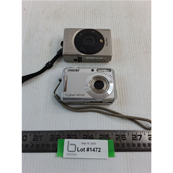 (2) Digital Cameras (Canon Elph & Sony Cyber-Shot)