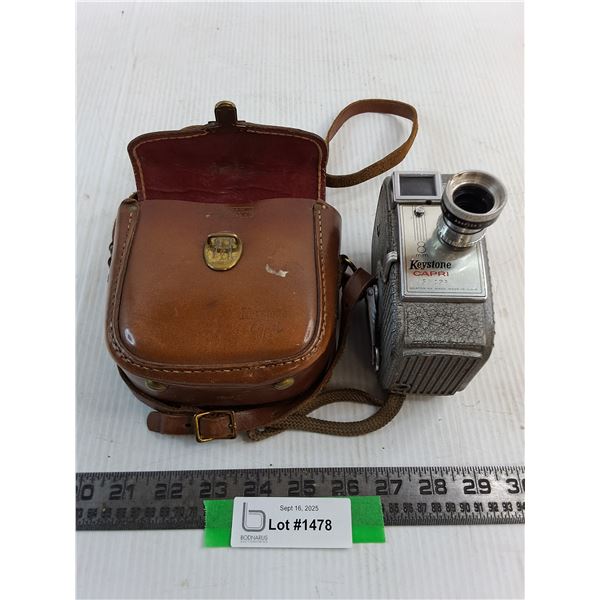 Vintage Keystone Capri Camera with Leather Case