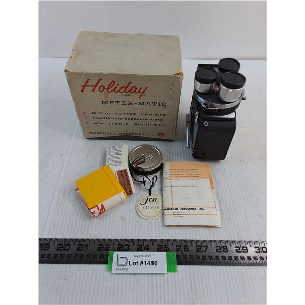 Vintage Mansfield Holiday Meter-Matic Camera with Accessories/Original Box