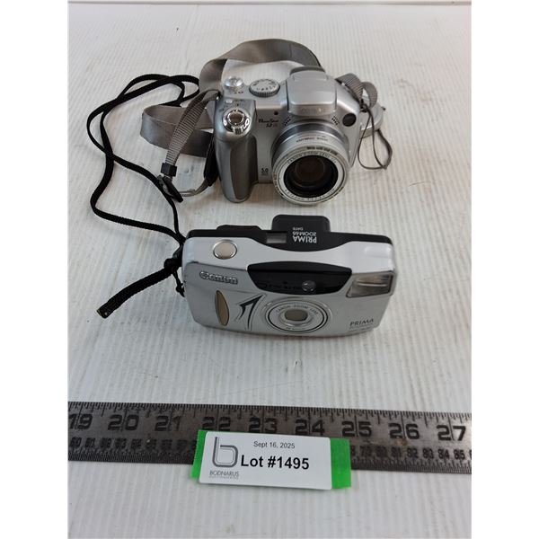 (2) Canon Cameras (Prima Film &  Power Shot Digital)