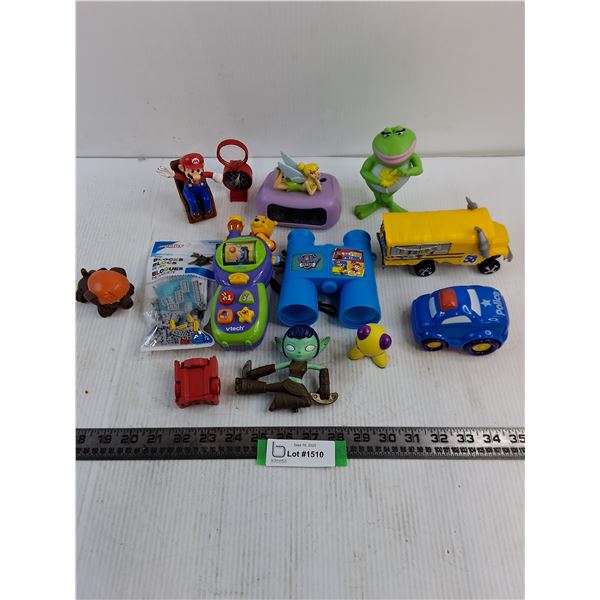 Tinkerbell Alarm Clock, Paw Patrol Binoculars, Action Figures/Vehicles