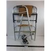 Image 1 : Medline 2-Button Folding Walker with Wheels (5" Height Adjust) - Unused - PICK UP