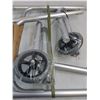 Image 3 : Medline 2-Button Folding Walker with Wheels (5" Height Adjust) - Unused - PICK UP