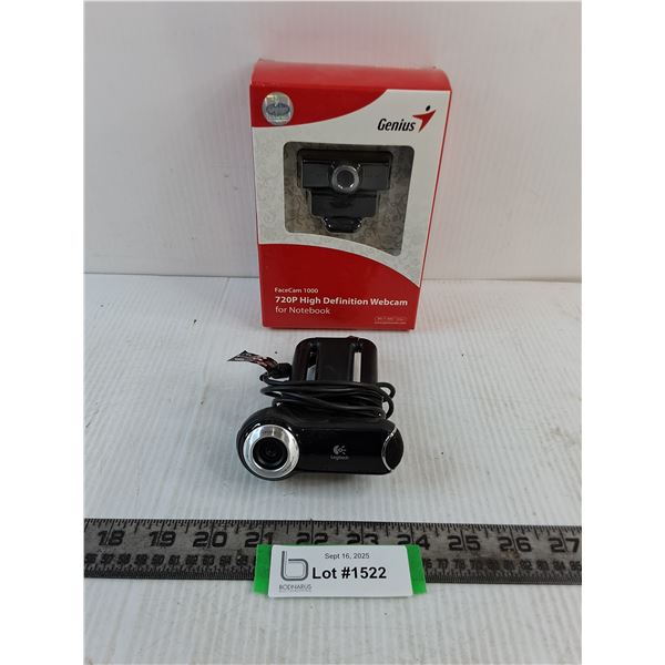 (2) Webcams (Genius - NIB & Logitech)