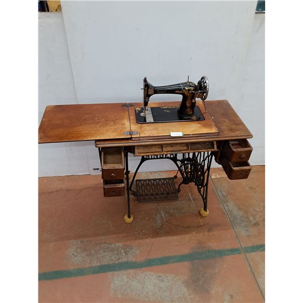 * Vintage Singer Sewing Machine in Cabinet - 36x17x30" Folded Up - Pickup Only