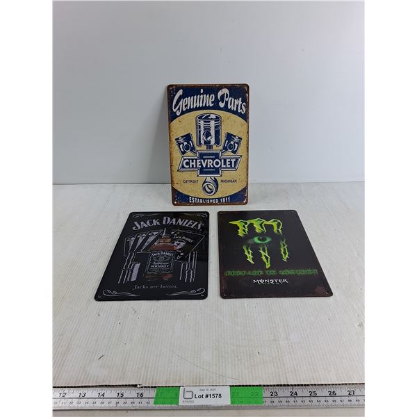 (3) 12"x8" Signs