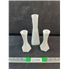 Image 1 : (3)  Milk Glass Vases