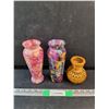 Image 1 : Glass & Wicker Vases