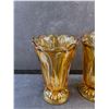 Image 2 : (2) Amber Glass Vases