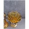 Image 3 : (2) Amber Glass Vases