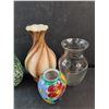 Image 3 : Ceramic and Glass Vases - Chipped