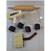 Image 4 : Vintage Fisher Price Movie Viewer, Caster Wheels, Wooden Rolling Pin, Brush, Misc