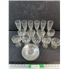 Image 1 : (15) Glass Goblets, (6) 6" Glass Saucers - PICK UP
