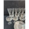 Image 2 : (15) Glass Goblets, (6) 6" Glass Saucers - PICK UP