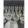 Image 3 : (15) Glass Goblets, (6) 6" Glass Saucers - PICK UP